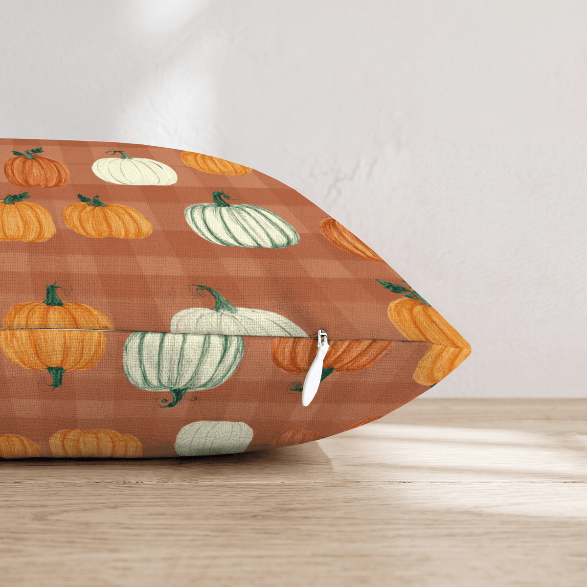 Gourd Gingham Throw Pillow - Hillcroft Home