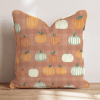 Gourd Gingham Throw Pillow - Hillcroft Home