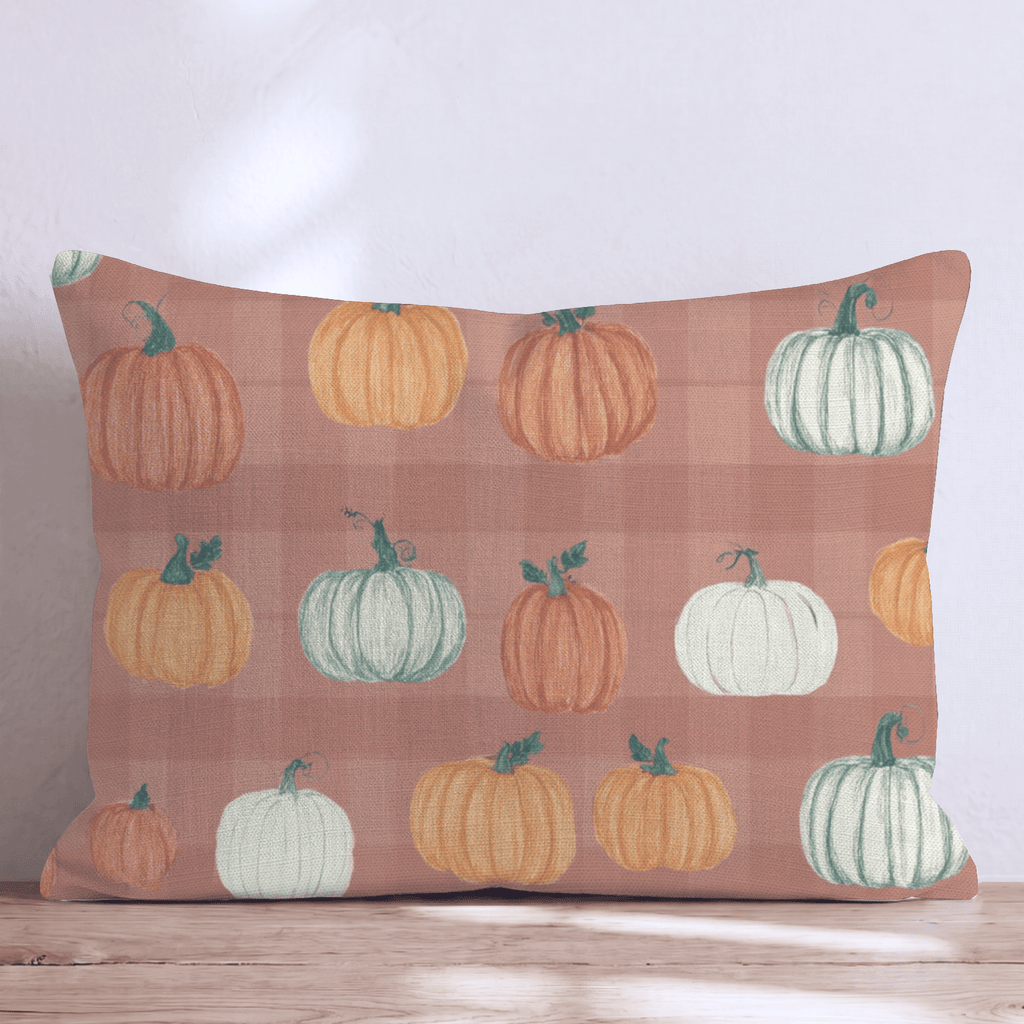 Gourd Gingham Throw Pillow - Hillcroft Home