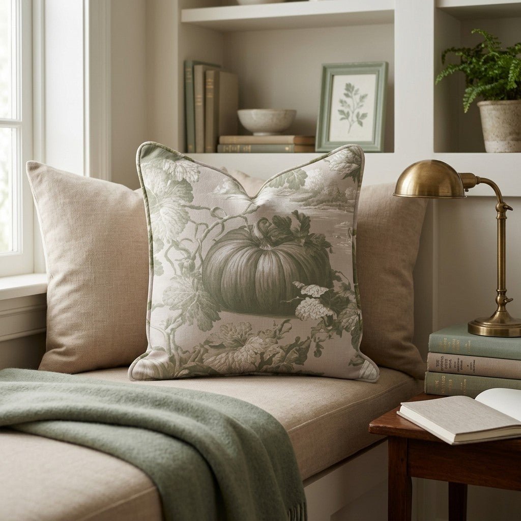 Gourdeous Toile Throw Pillow - Hillcroft Home