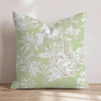 Graceful Jungle Toile Throw Pillow - Hillcroft Home