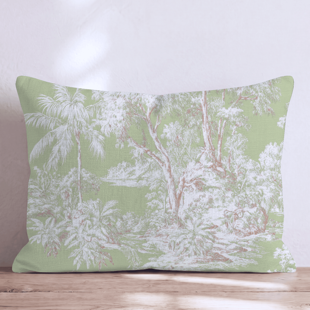 Graceful Jungle Toile Throw Pillow - Hillcroft Home