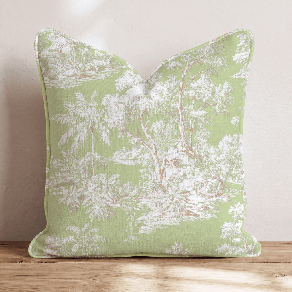 Graceful Jungle Toile Throw Pillow - Hillcroft Home