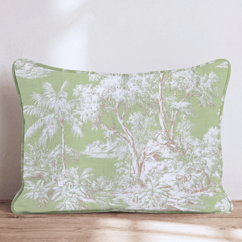 Graceful Jungle Toile Throw Pillow - Hillcroft Home