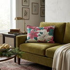 Grandma Poinsettas Throw Pillow - Hillcroft Home
