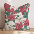 Grandma Poinsettas Throw Pillow - Hillcroft Home