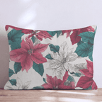 Grandma Poinsettas Throw Pillow - Hillcroft Home