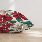 Grandma Poinsettas Throw Pillow - Hillcroft Home