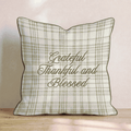 Grateful Thankful and Blessed Throw Pillow - Hillcroft Home