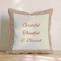 Grateful Thankful & Blessed Throw Pillow - Hillcroft Home