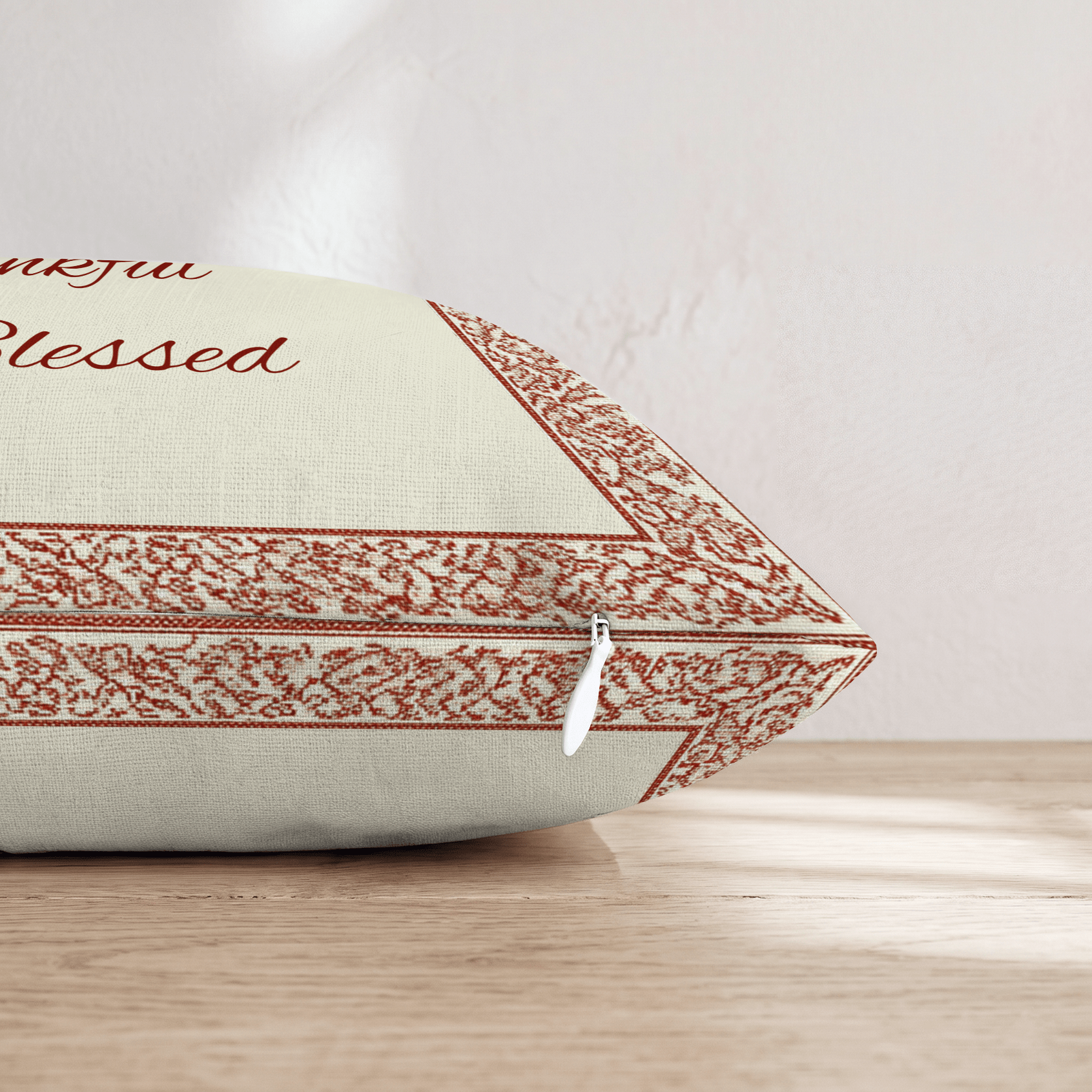 Grateful Thankful & Blessed Throw Pillow - Hillcroft Home