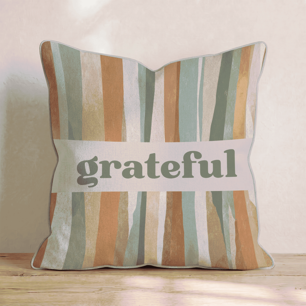 grateful Throw Pillow - Hillcroft Home
