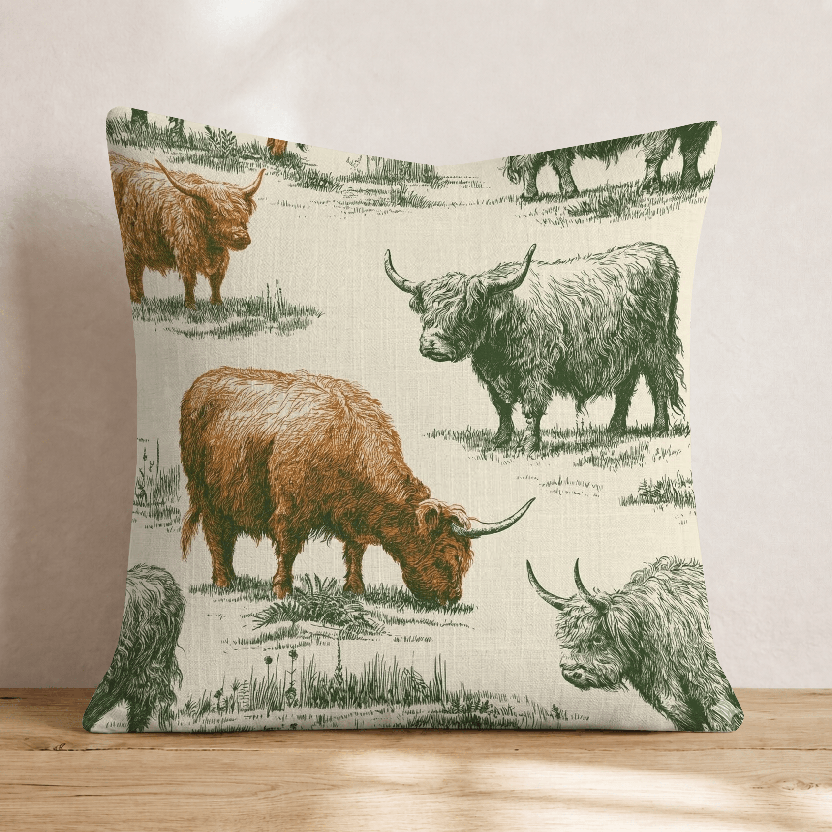 Grazing Days on the Glen Throw Pillow - Hillcroft Home