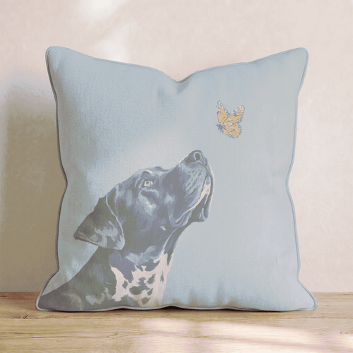 Great Dane Butterfly Throw Pillow - Hillcroft Home