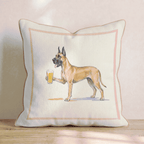 Great Dane Lager Throw Pillow - Hillcroft Home