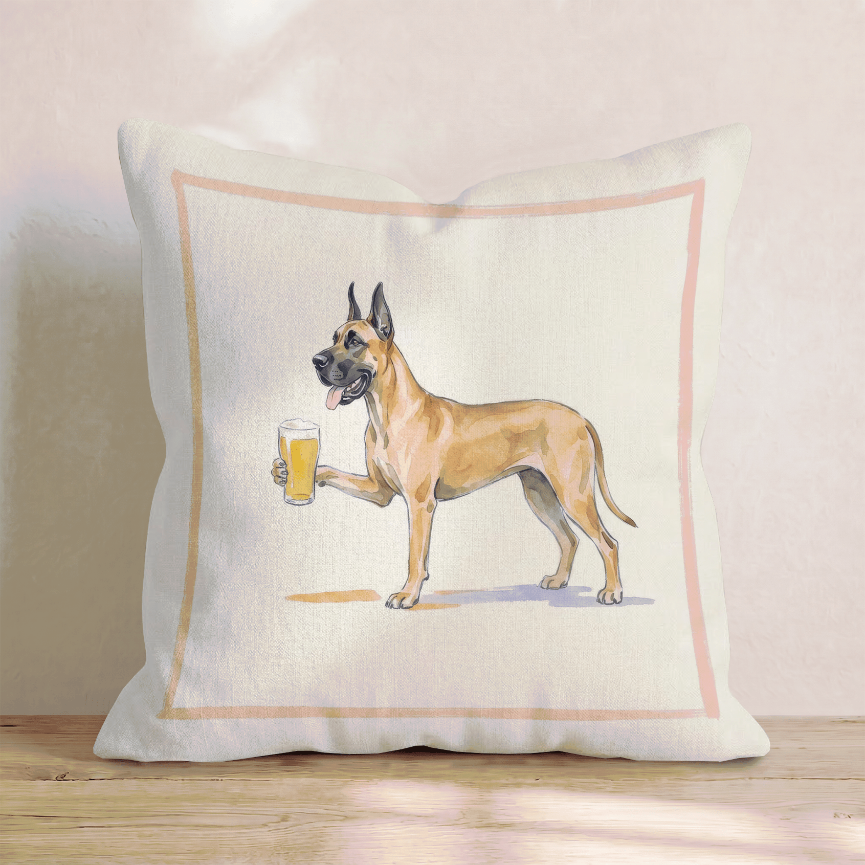 Great Dane Lager Throw Pillow - Hillcroft Home