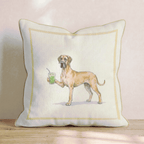 Great Dane Matcha Throw Pillow - Hillcroft Home