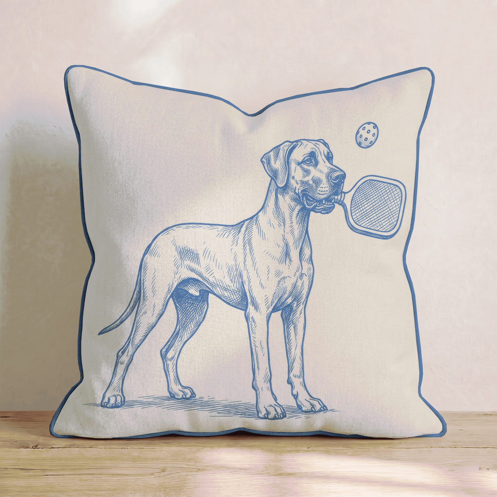 Great Dane Pickleball Throw Pillow - Hillcroft Home