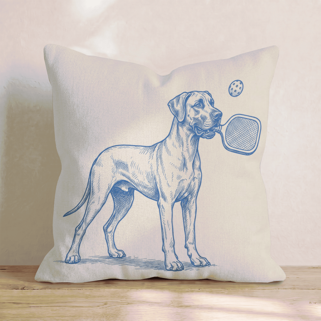 Great Dane Pickleball Throw Pillow - Hillcroft Home