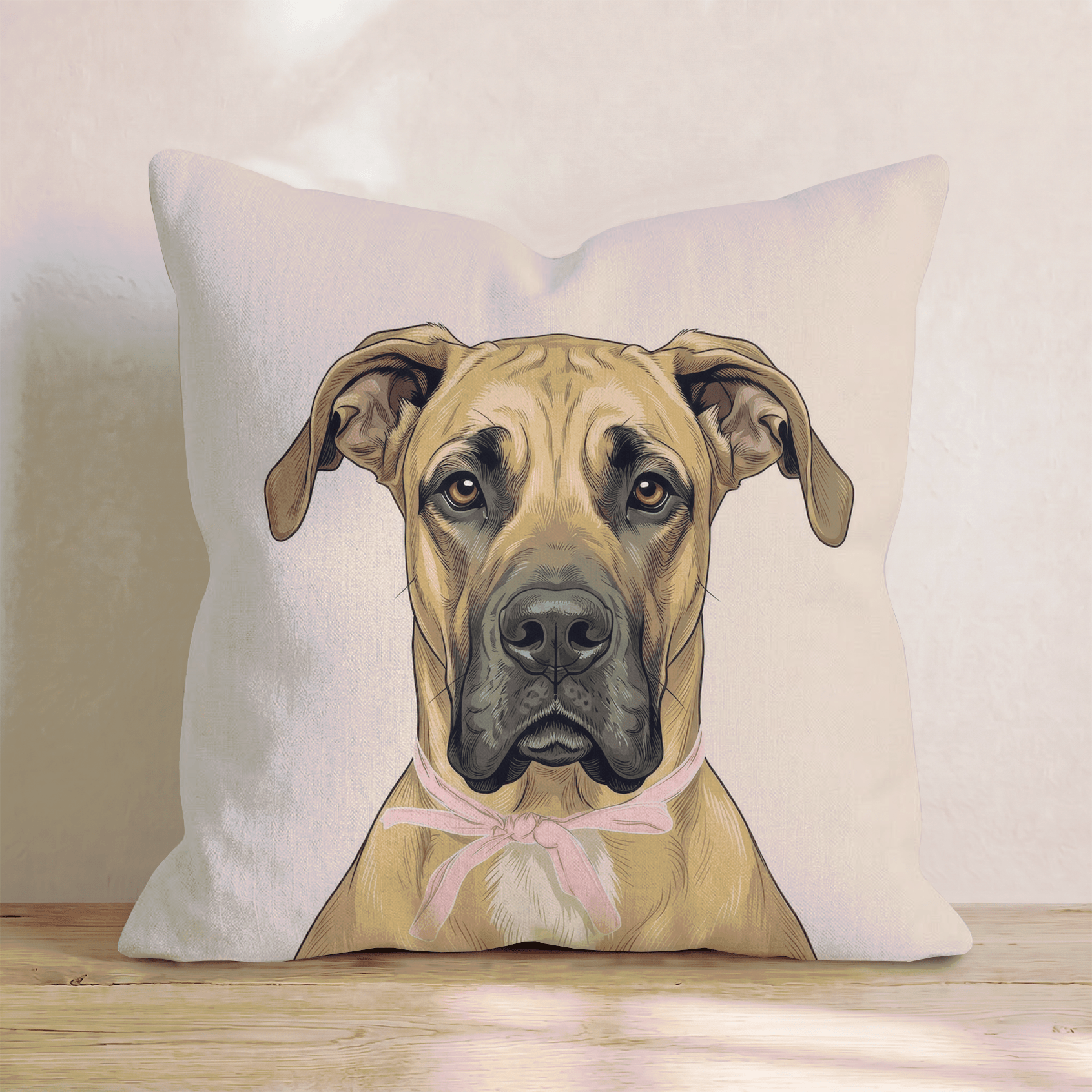 Great Dane Portrait Throw Pillow - Hillcroft Home