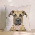 Great Dane Portrait Throw Pillow - Hillcroft Home