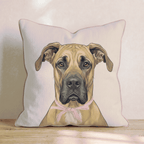 Great Dane Portrait Throw Pillow - Hillcroft Home