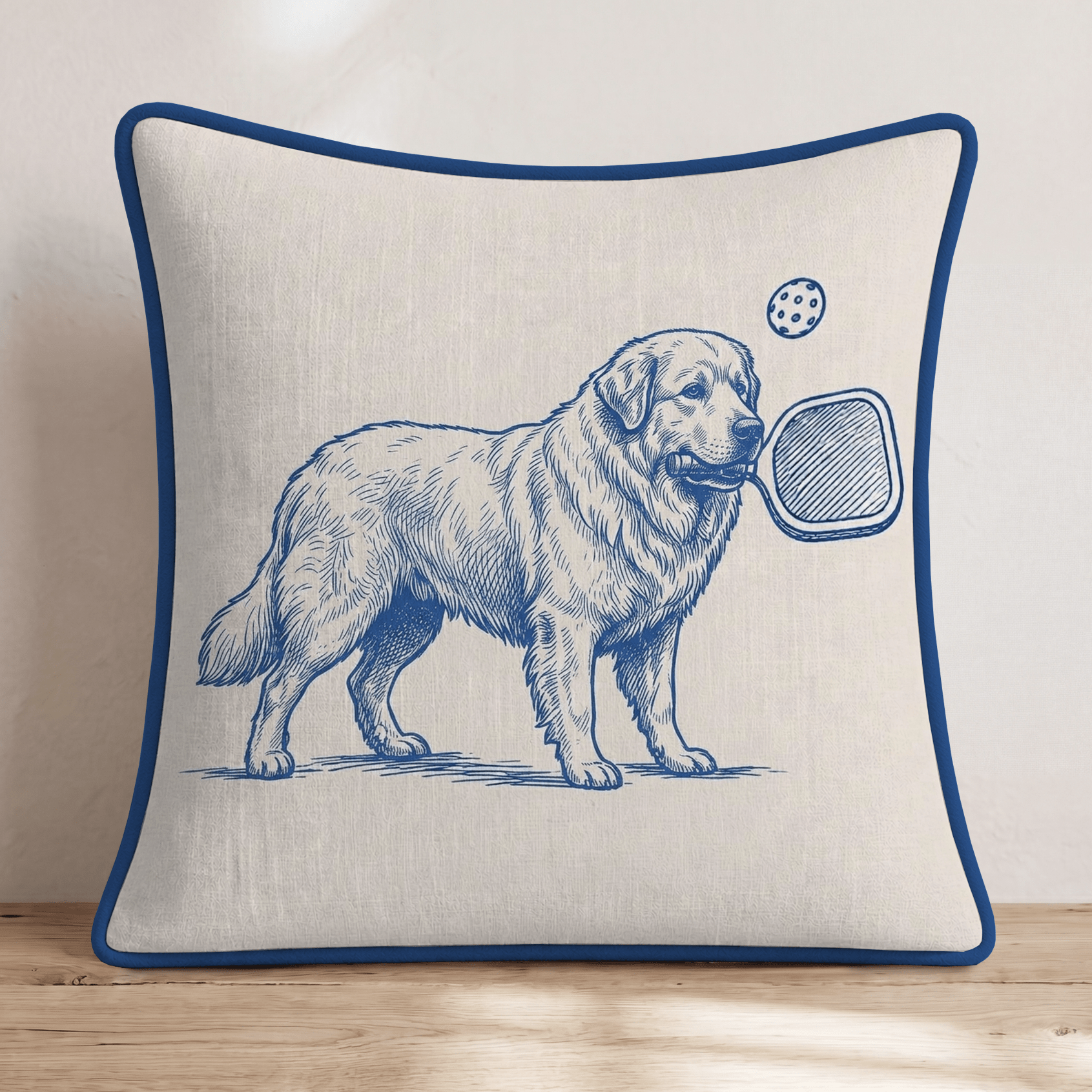 Great Pyrenees Pickleball Throw Pillow - Hillcroft Home