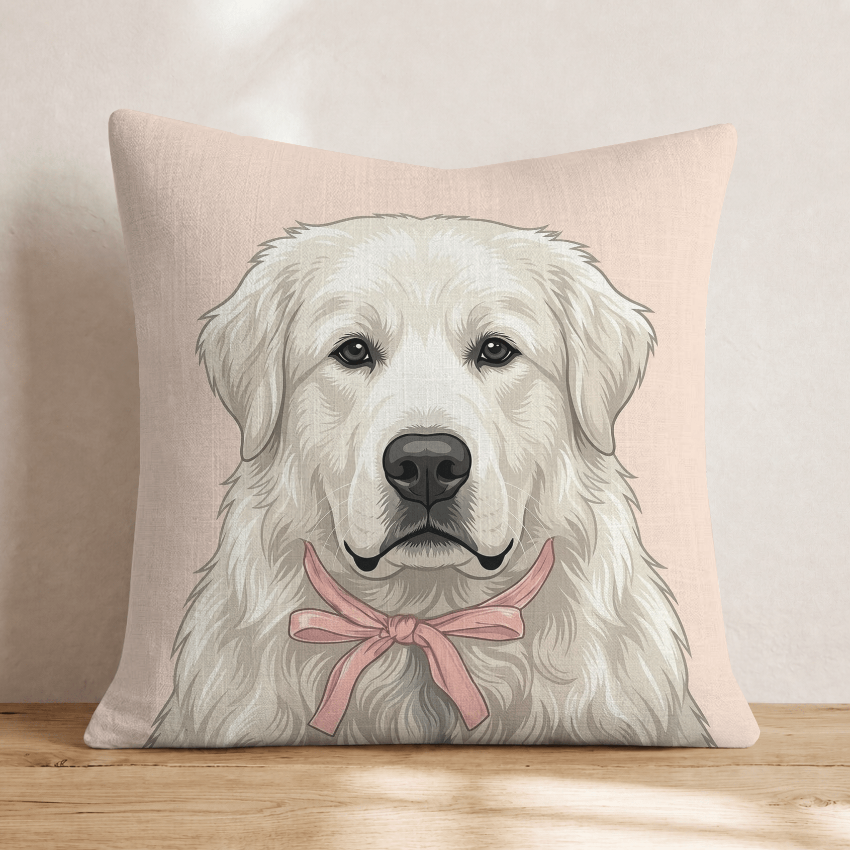 Great Pyrenees Portrait Throw Pillow - Hillcroft Home