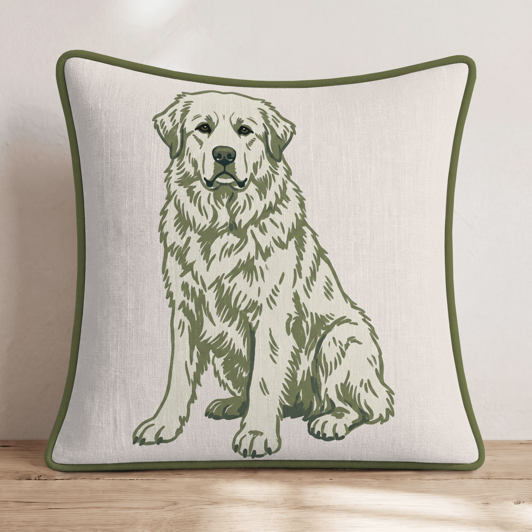 Great Pyrenees Throw Pillow - Hillcroft Home