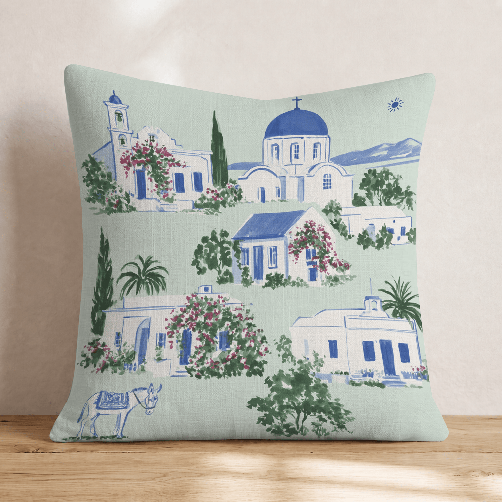 Greek To Me Throw Pillow - Hillcroft Home