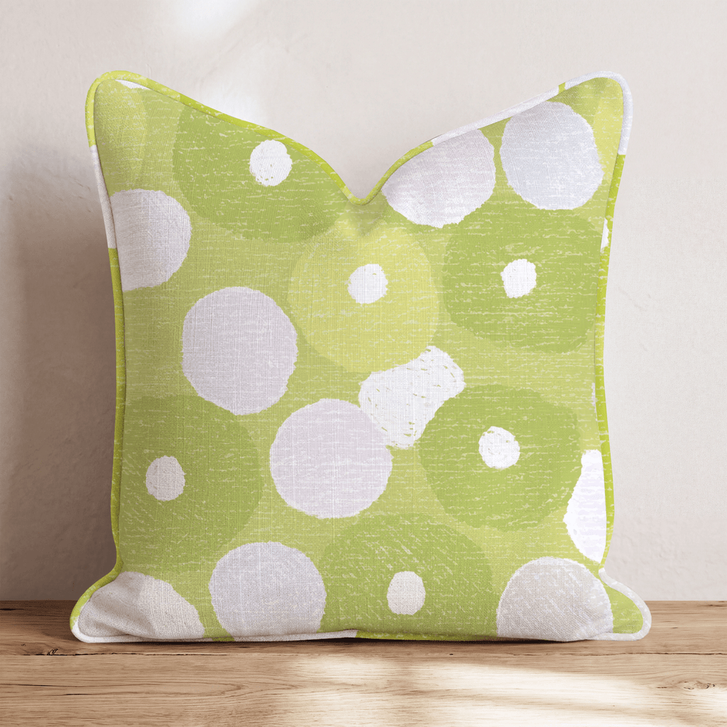 Green Apple Rings Throw Pillow - Hillcroft Home