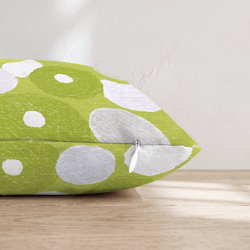 Green Apple Rings Throw Pillow - Hillcroft Home