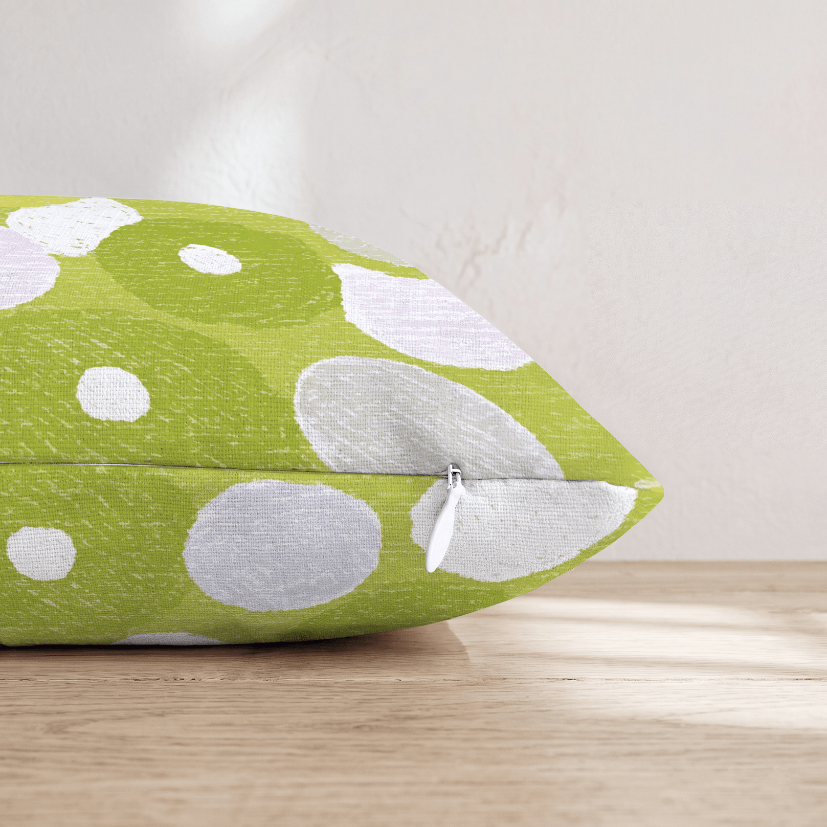 Green Apple Rings Throw Pillow - Hillcroft Home