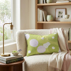 Green Apple Rings Throw Pillow - Hillcroft Home