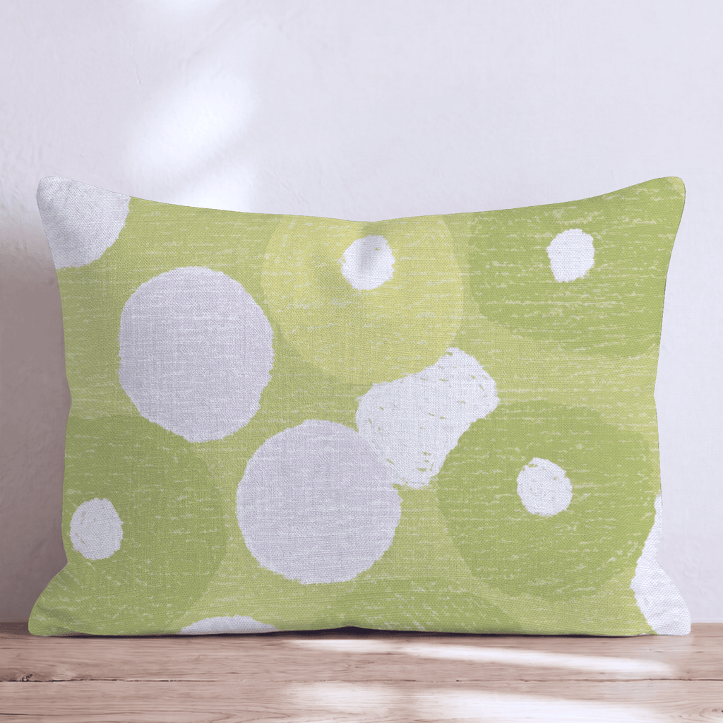 Green Apple Rings Throw Pillow - Hillcroft Home
