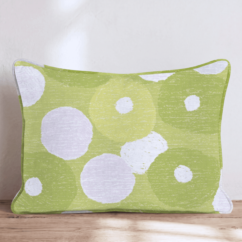 Green Apple Rings Throw Pillow - Hillcroft Home