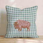 Green Buffalo Checkered Throw Pillow - Hillcroft Home