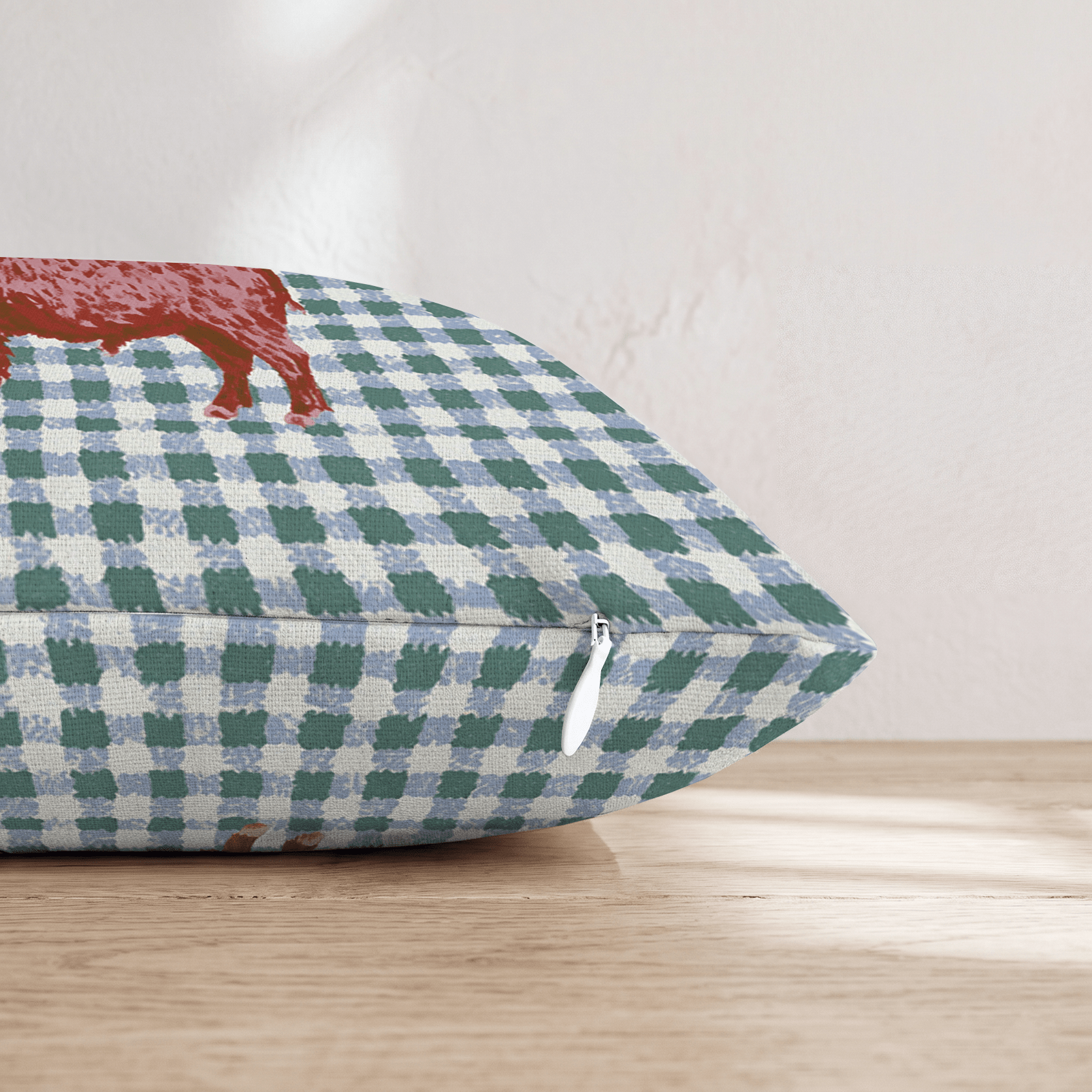 Green Buffalo Checkered Throw Pillow - Hillcroft Home