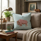 Green Buffalo Checkered Throw Pillow - Hillcroft Home