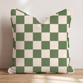 Green Checkered Throw Pillow - Hillcroft Home