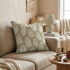 Green Ghosts Throw Pillow - Hillcroft Home