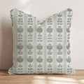 Green Grey Rows Throw Pillow - Hillcroft Home