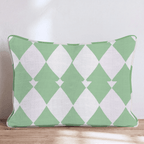 Green Harlequin Diamond Throw Pillow - Hillcroft Home