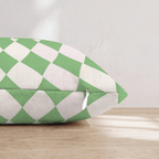 Green Harlequin Diamond Throw Pillow - Hillcroft Home