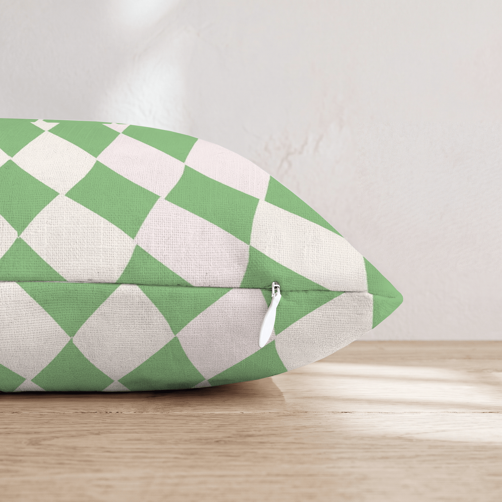 Green Harlequin Diamond Throw Pillow - Hillcroft Home