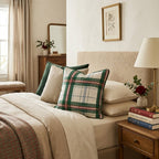 Green Holiday Plaid Throw Pillow - Hillcroft Home