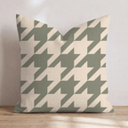 Green Houndstooth Throw Pillow - Hillcroft Home