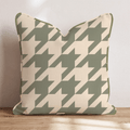 Green Houndstooth Throw Pillow - Hillcroft Home