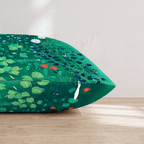 Green Meadow Daisies Throw Pillow - Hillcroft Home