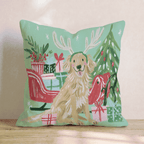 Green Meadow Golden Antlers Throw Pillow - Hillcroft Home